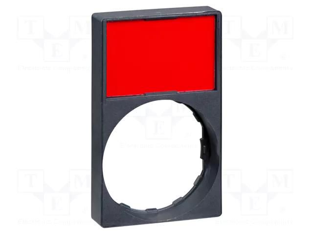 Description label; 22mm; Harmony XB4; black; plastic; Dim: 30x50mm SCHNEIDER ELECTRIC ZBY6H101