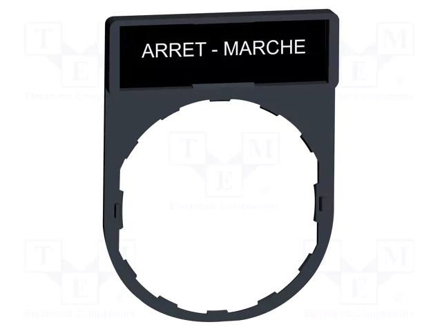 Description label; 22mm; Harmony XB4; black; plastic; Dim: 30x40mm SCHNEIDER ELECTRIC ZBY2166