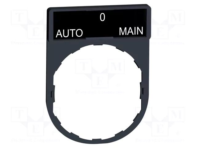 Description label; 22mm; Harmony XB4; black; plastic; Dim: 30x40mm SCHNEIDER ELECTRIC ZBY2185