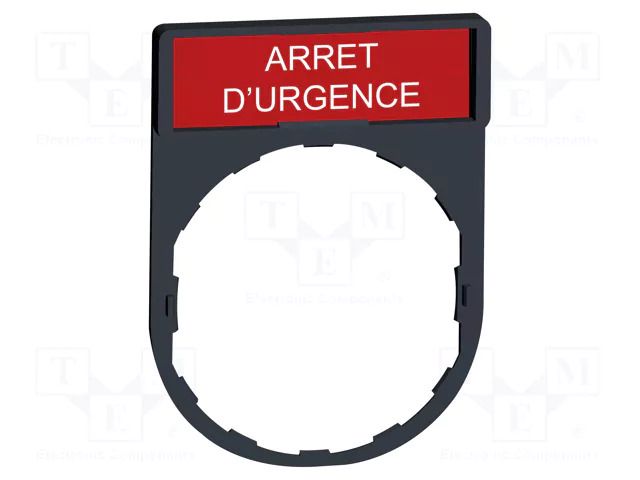 Description label; 22mm; Harmony XB4; black,red; plastic SCHNEIDER ELECTRIC ZBY2130