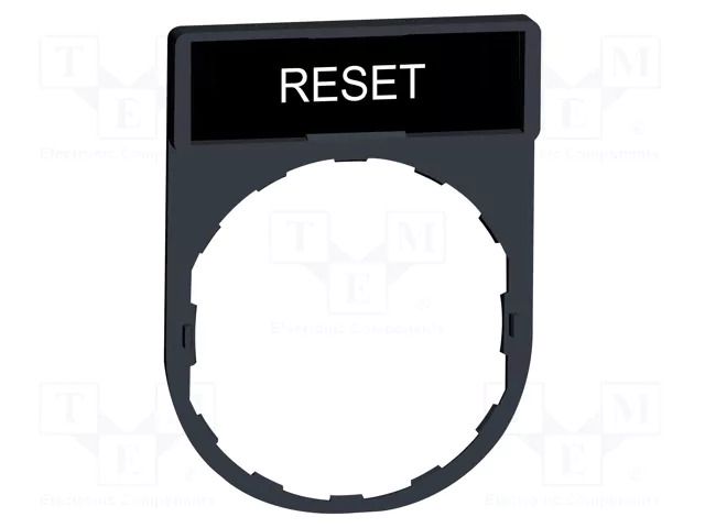 Description label; 22mm; Harmony XB4; black; plastic; Dim: 30x40mm SCHNEIDER ELECTRIC ZBY2322