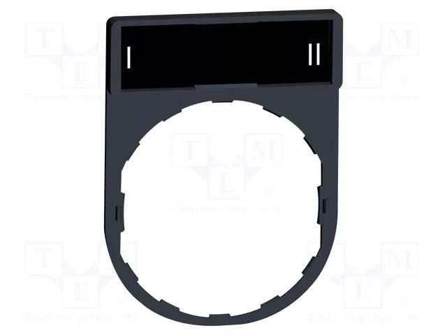 Description label; 22mm; Harmony XB4; black; plastic; Dim: 30x40mm SCHNEIDER ELECTRIC ZBY2179