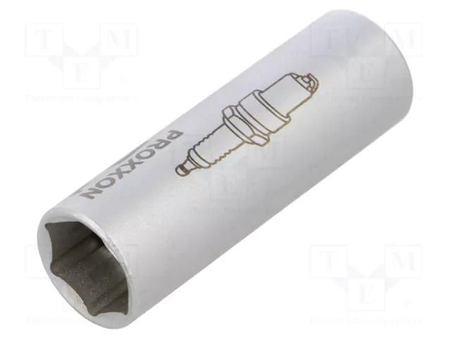 Socket; for spark plugs,socket spanner; 16mm; 1/2"; magnetic PROXXON PR23392