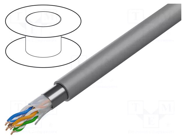 Wire; F/UTP; 4x2x24AWG; 5e; wire; Cu; Insulation: LSZH; grey; 305m BELDEN 1633ENH.00305