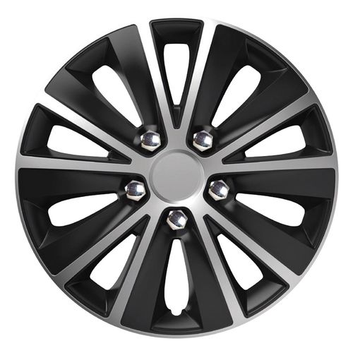 Wheel Cover Rapide NC 16" SILVER&BLACK with chrome nuts, Versaco 8586019100600