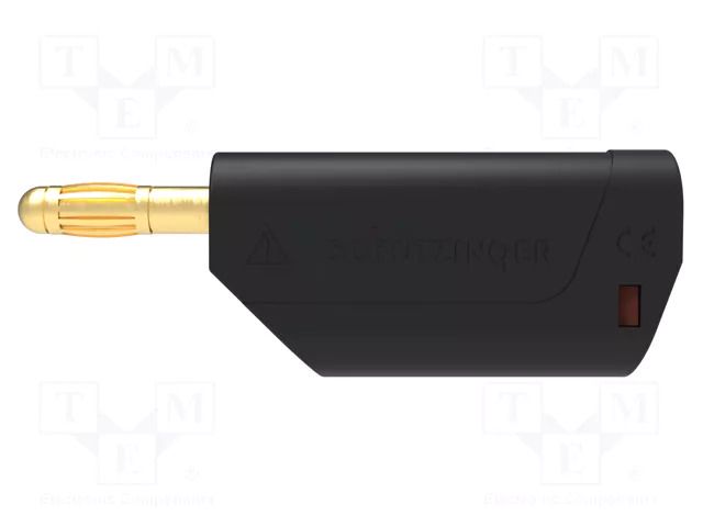 Connector: 4mm banana; plug; 32A; 30VAC; 60VDC; black; gold-plated SCHÜTZINGER FK8715LAUAS-SW