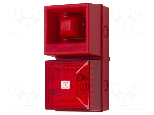Signaller: lighting-sound; 24VDC; siren,flashing light; LED; red CLIFFORD & SNELL YL40/DL/R/RN/WR
