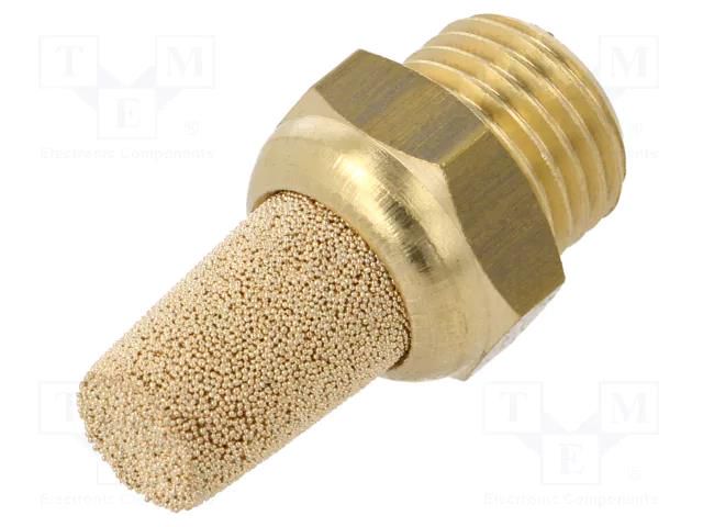Sound suppression silencer; Thread: G 1/4"; sintered bronze PNEUMAT 7030-1/4