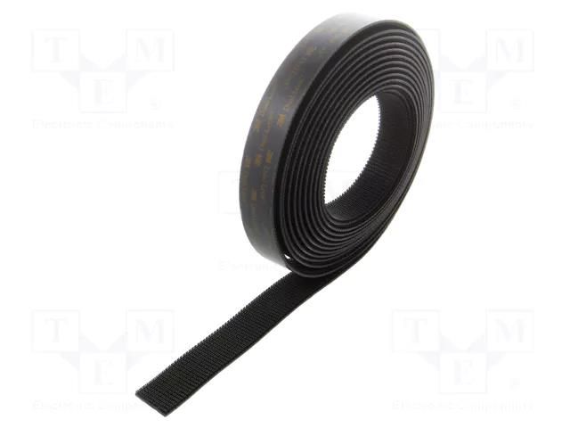 Tape: hook and loop; W: 25mm; L: 5m; Thk: 5.7mm; acrylic; black 3M 3M-SJ3551CF-25-5