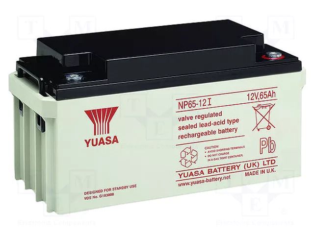Re-battery: acid-lead; 12V; 65Ah; AGM; maintenance-free YUASA ACCU-HP65-12/Y