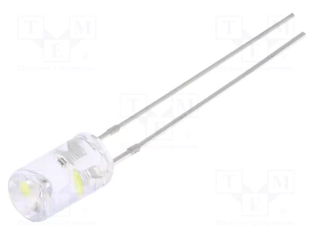 LED; white cold; 5mm; blinking; 330÷500mcd; 120°; 3÷5VDC; 1.5Hz OPTOSUPPLY OSW5DF5MC1B