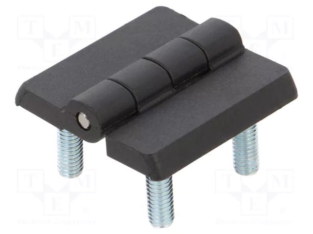 Hinge; Width: 30mm; polyamide; black; H: 30mm; with stud bolt RST ROZTOCZE 3.ZN30.102-07