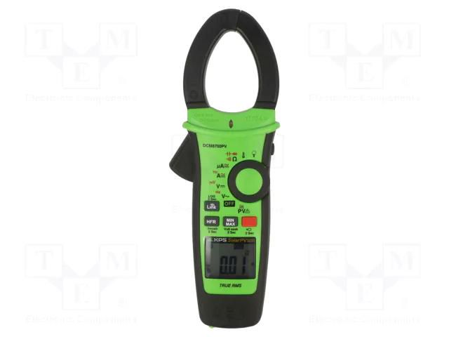 Meter: multifunction; VAC: 600V,1.5kV; I AC: 60A,600A,1.5kA KPS KPS-DCM8700PV