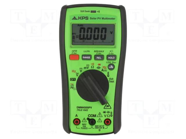 Meter: digital multimeter; VAC accuracy: ±(2%+5digit); -40÷400°C KPS KPS-DMM4500PV