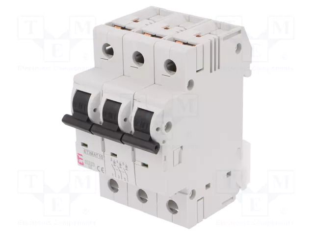 Circuit breaker; 230/400VAC; Inom: 16A; Poles: 3; Charact: D; 10kA ETI POLAM 002155716