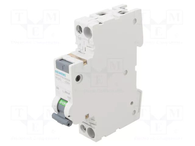 RCBO breaker; Inom: 6A; Ires: 30mA; Poles: 1+N; 230/400VAC; IP20 SIEMENS 5SV1316-0KK06