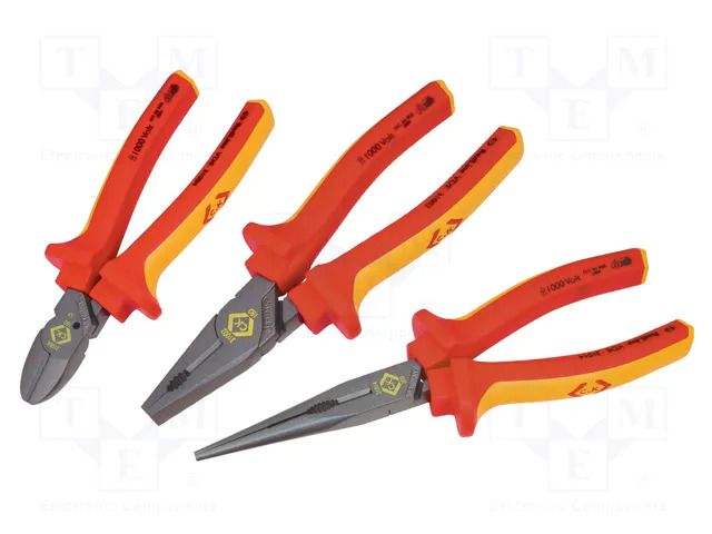 Kit: pliers; insulated; Kit: fpliers for gripping,side cutters C.K CK-T3805