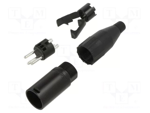 XLR connector METAL PLUG STR CORD      3 PIN AMPHENOL AC3MB