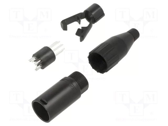 XLR connector METAL PLUG STR CORD      5 PIN AMPHENOL AC5MB