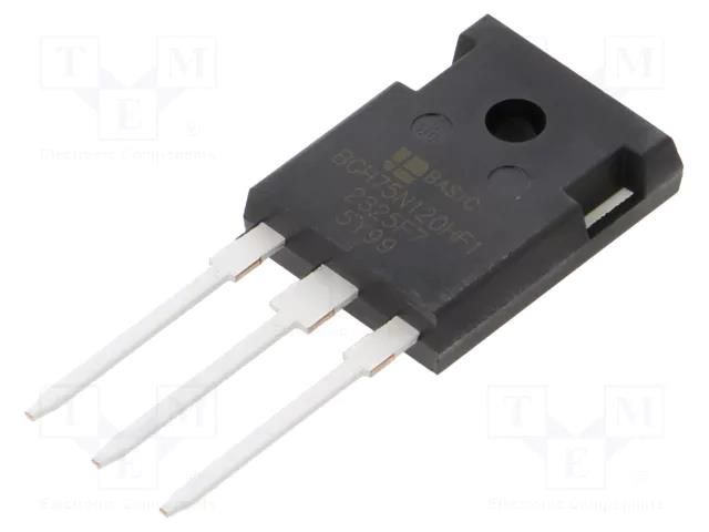 Transistor: IGBT; SiC SBD; 1.2kV; 75A; 568W; TO247-3 BASiC SEMICONDUCTOR BGH75N120HF1