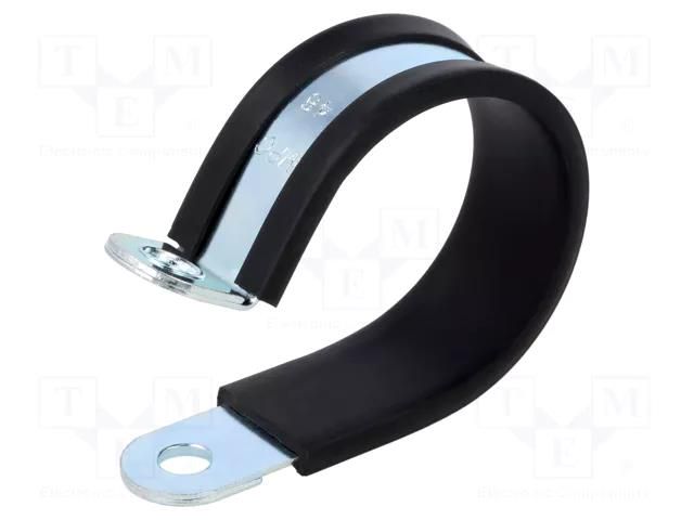 Fixing clamp; ØBundle : 46mm; W: 20mm; steel; Cover material: EPDM MPC INDUSTRIES MPC-LKD14620