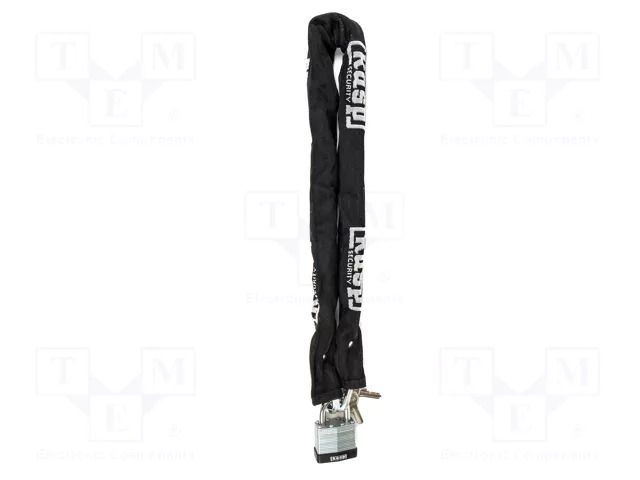 Padlock and chain; shackle; stainless steel; A: 40mm; B: 21mm KASP KA-K4506130A