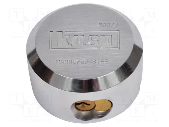Padlock; round; hardened steel; Protection: high (level 10) KASP KA-K50073LD