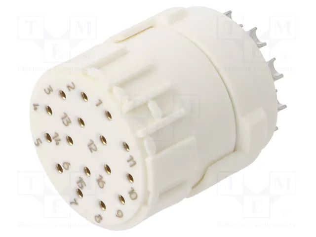 Connector: M23; contact insert; PIN: 16; female; soldering; 8A; 1mm HUMMEL 7.001.916.104