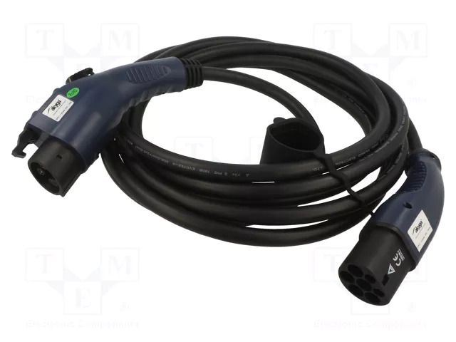 Cable: eMobility; 2x0.5mm2,3x6mm2; 110/250VAC; 7.2kW; IP54; 6m; 32A AKYGA AK-EC-08