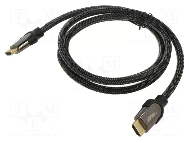 Cable; HDMI plug,both sides; textile; HDMI 2.1; 8K,UHD 4320p AKYGA AK-HD-15S