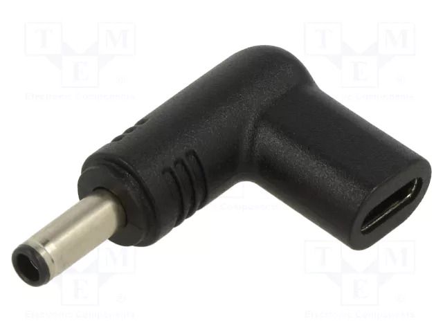 Adapter; USB C socket,DC 4,5/3,0 plug; Connector colour: black AKYGA AK-ND-C10