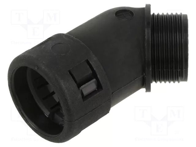 45° angled connector; Thread: metric,outside; polyamide 6; black PMA I-BVAD-M406GT