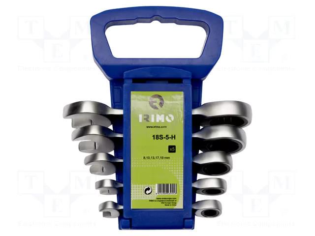 Wrench-set; combination spanner,with ratchet; 5pcs. IRIMO SA.18S-5-H