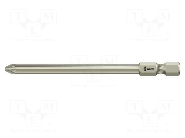 Screwdriver bit; Pozidriv®; PZ2; Overall len: 89mm WERA WERA.05071085001
