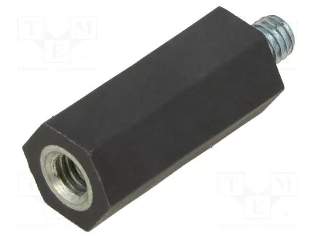 Insulating sleeve; Int.thread: M6; L: 30mm; UL94V-0; polyester BM GROUP BMQSCP030M6