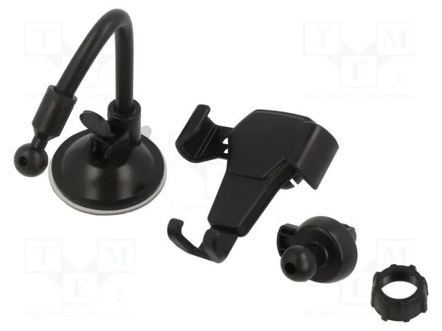 Car holder; black; air vent,for windscreen; Size: 65-85mm GEMBIRD TA-CHWAV-01