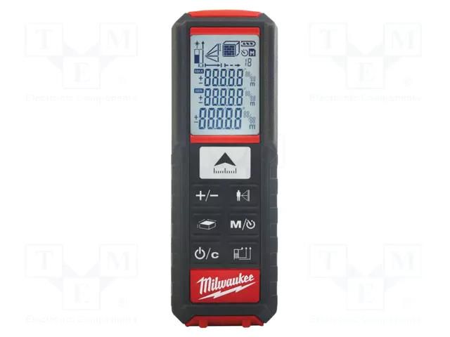 Distance meter; LCD; 0.05÷50m; IP54; Body dim: 119x40x32mm; Unit: m Milwaukee MW-LDM50