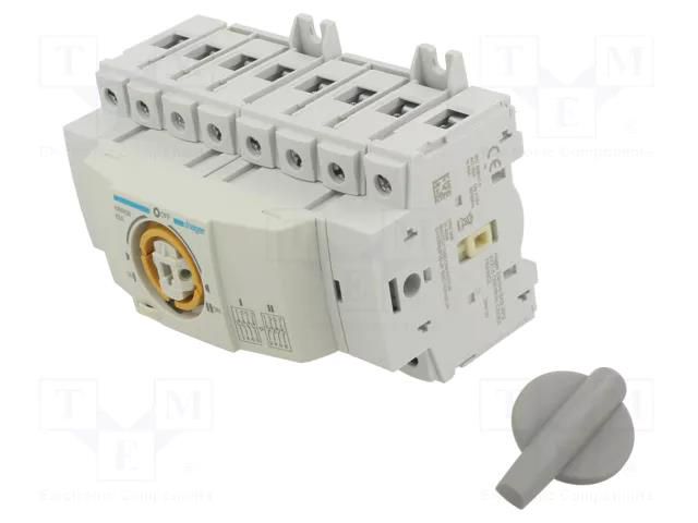 Module: mains-generator switch; Poles: 4; 400VAC; 63A; IP20 HAGER HIM406