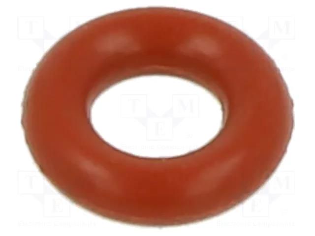 O-ring gasket; silicone; Thk: 1.6mm; Øint: 3mm; -60÷160°C ORING USZCZELNIENIA TECHNICZNE O-3X1.6-SI-RD