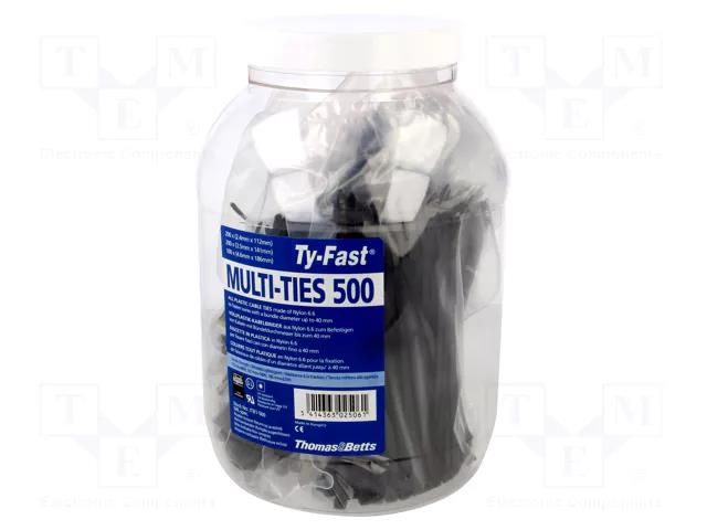 Ties set; black; 500pcs. ABB JTB1-500