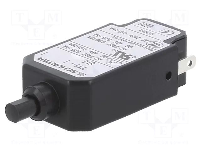 Circuit breaker; Urated: 240VAC; 48VDC; 2.3A; SPST; Poles: 1; MCB SCHURTER T11-814-2.3A