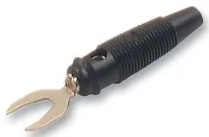 PLUG, 4MM, FORK, BLACK, BUELA 930584100