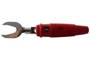 PLUG, 4MM, FORK, RED, BUG 930584101