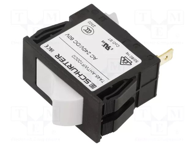 Circuit breaker; 4A; Poles: 1; SNAP-IN; TA45 2P; MCB SCHURTER TA45-AHTWF040C0