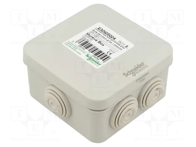 Enclosure: junction box; X: 98mm; Y: 98mm; Z: 51mm; wall mount; IP55 SCHNEIDER ELECTRIC ENN05004