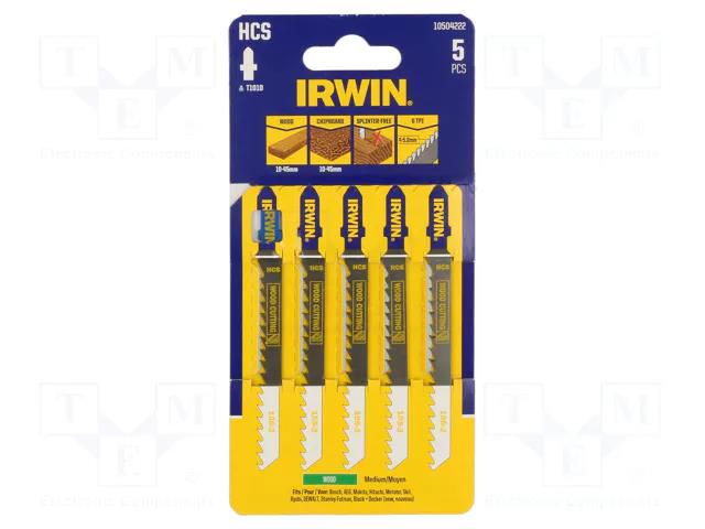 Hacksaw blade-set; wood,jigsaw; 100mm; 6teeth/inch; 5pcs. IRWIN IRW-10504222