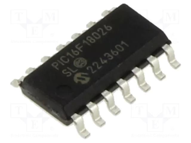 IC: PIC microcontroller; 28kB; 32MHz; EUSART,I2C,PWM,SPI; SMD MICROCHIP TECHNOLOGY PIC16F18026-I/SL