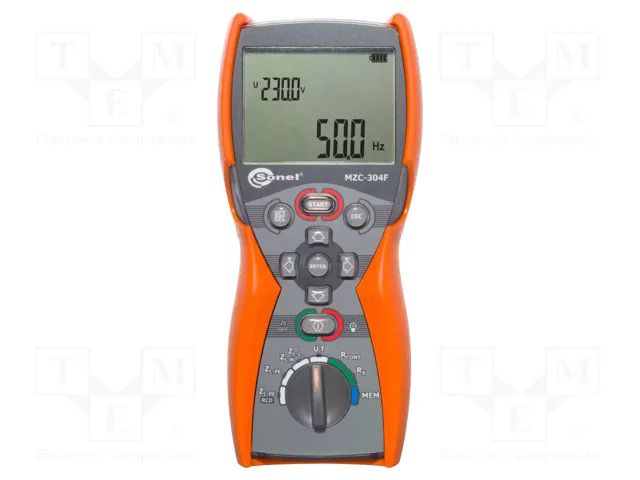 Meter: short circuit loop impedance; LCD; VAC: 0÷500V SONEL MZC-304F-PL