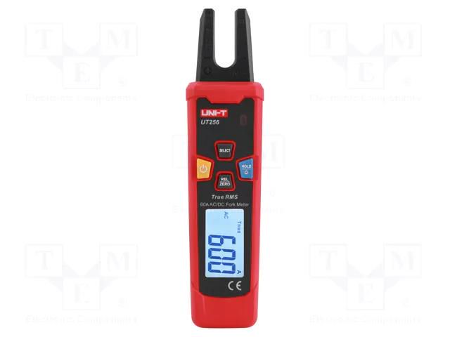 Tester: electrical; LCD; VDC: 60V; I AC: 60A; True RMS; 10mm; case UNI-T UT256