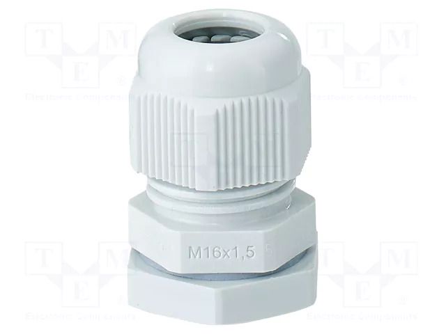 Cable gland; M16; 1.5; IP66,IP67; polyamide; light grey HENSEL HENSEL-AKM-16